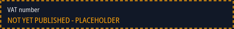 Placeholder image: the VAT identification number has not been published yet